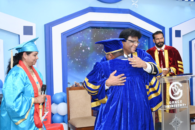 On Saturday, March 16th, 20 students from Grace Ministry Theological Bible College, Bangalore, which is associated with United Theological Research University, were awarded Certificates of B.Th by Bro Andrew Richard. 